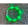 Kép 2/2 - Világító USB led nyakörv kis közepes  méretben zöld színben