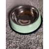 Kép 2/2 - Világos matt zöld rozsdamentes etető itató tál