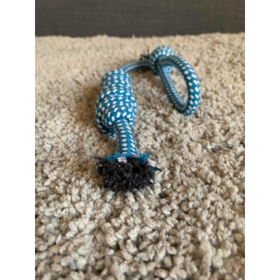 Színes kötél játék hurokkal Kék 38 cm