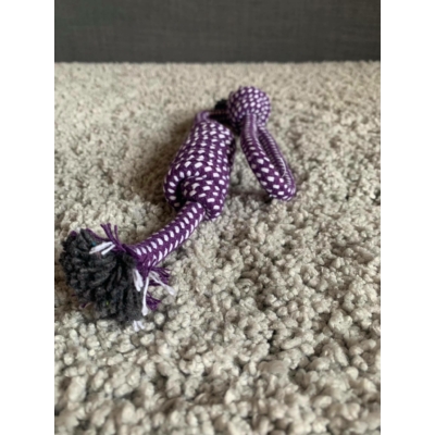 Színes kötél játék hurokkal Lila 38 cm