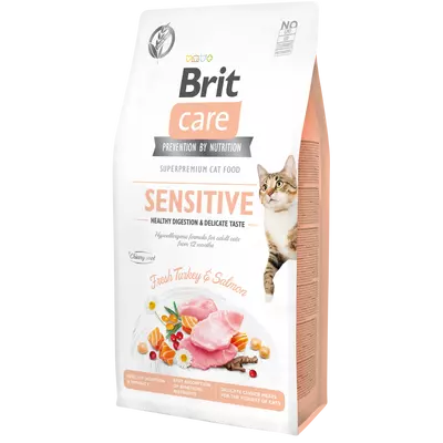 Brit Care Cat Grain Free SENSITIVE Turkey and Salmon 7kg