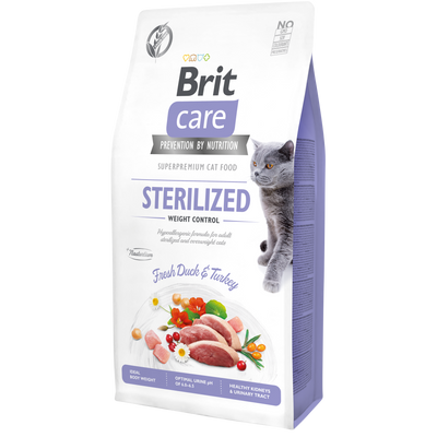 Brit Care Cat Grain Free STERILISED - WEIGHT CONTROL Duck and Turkey 7kg