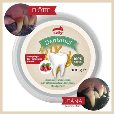 100% természetes fogkő, fogínygyulladás és szájszag elleni por kutyáknak és macskáknak, Leiky