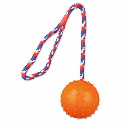 Trixie Játéklabda gumiból kötéllel 7 cm