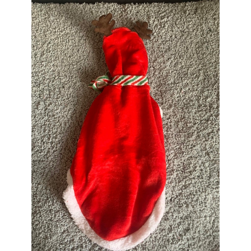 Karácsonyi jávorszarvas agancsos kapucnis ruha XL 