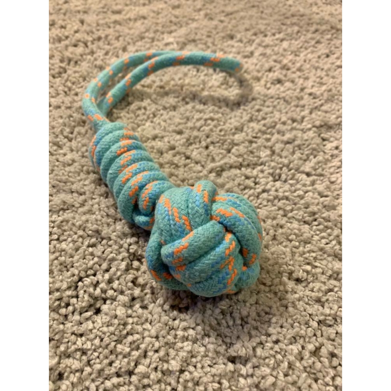Kötél játék  csomóval  kék színű