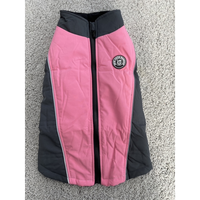 Téli rózsaszín orkán termo kabát 5XL fényvisszaverővel