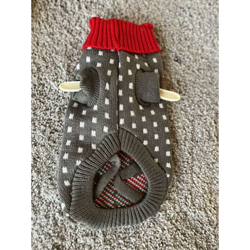 Karácsonyi kismanós kötött ruha XL méretben