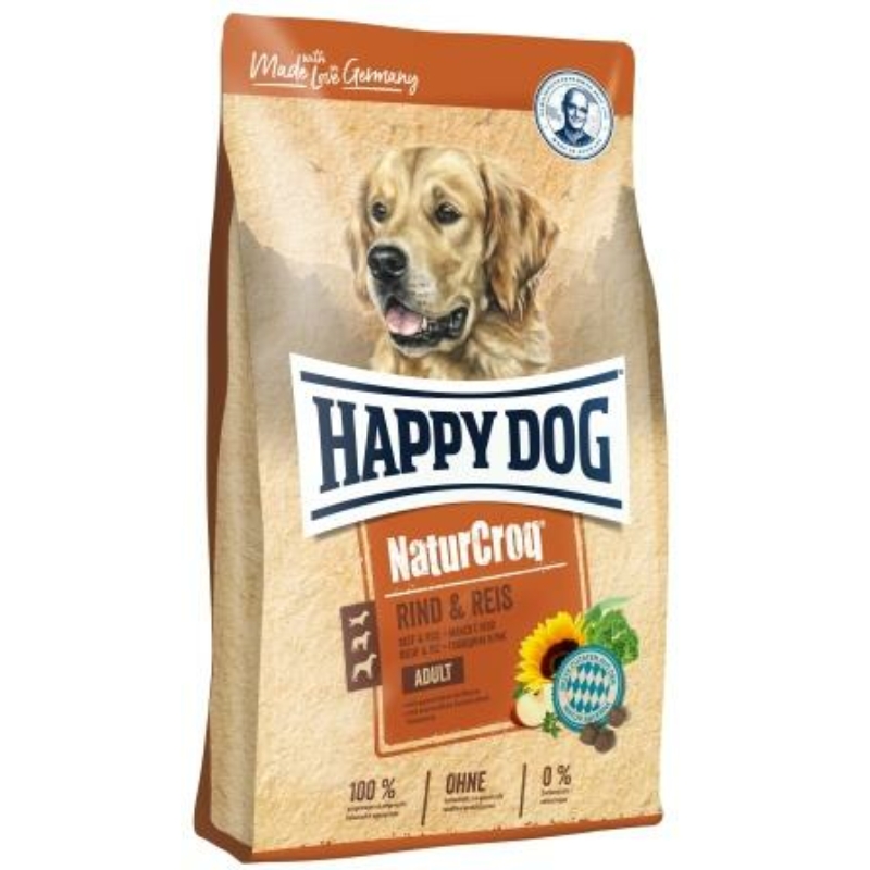 Happy Dog NATUR-CROQ RIND & REIS (Marha & rizs) 15kg