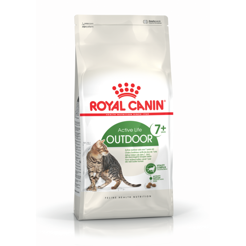 ROYAL CANIN OUTDOOR 7+ - szabadba gyakran kijáró, aktív idősödő macska száraztáp 10 kg