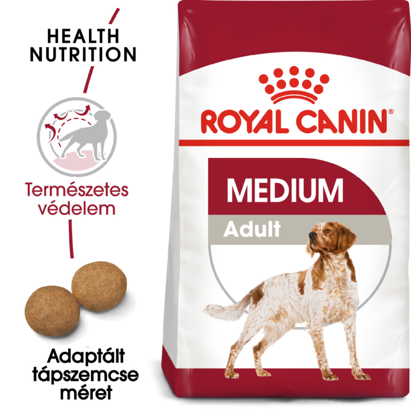 ROYAL CANIN MEDIUM ADULT - közepes testű felnőtt kutya száraz táp 15 kg