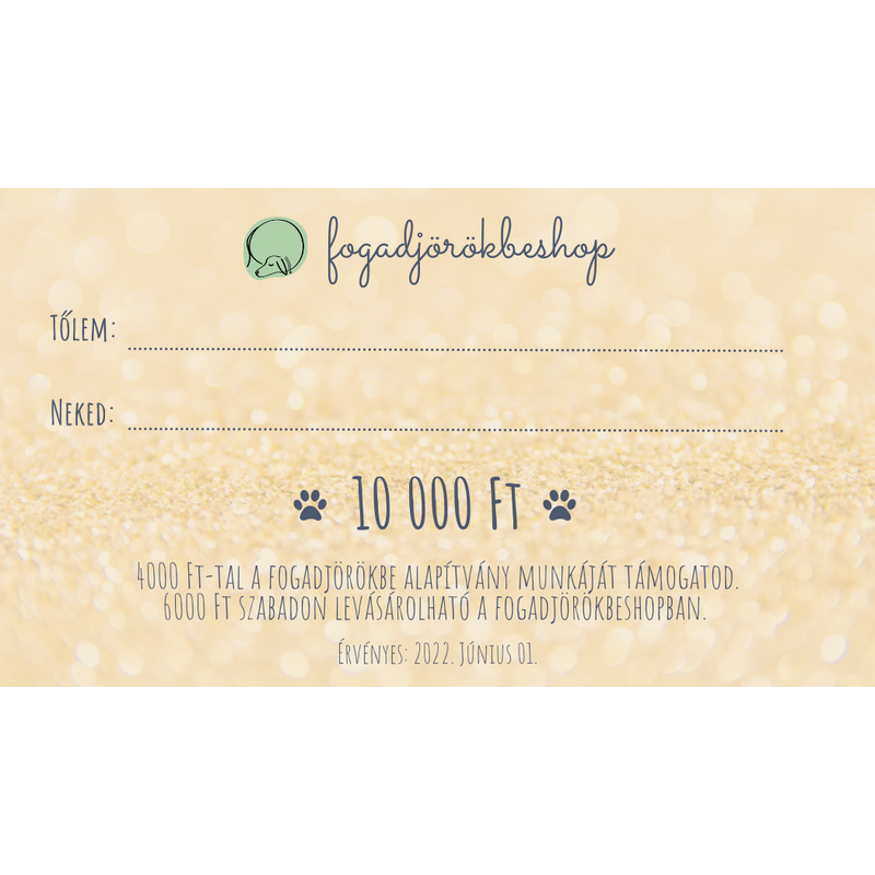 Ajándékutalvány - 10 000 Ft