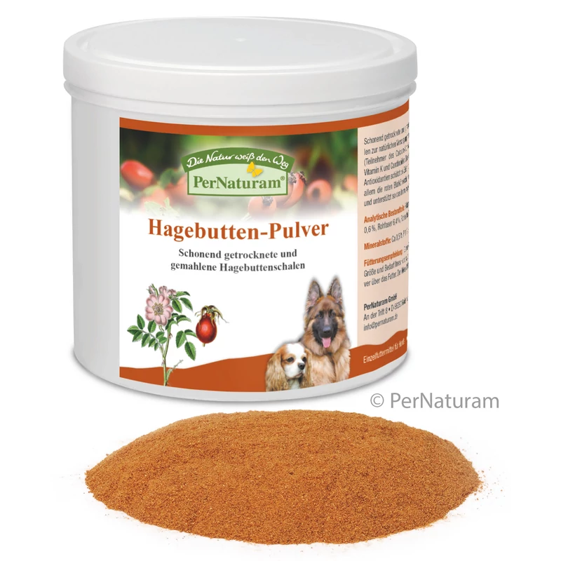 Csipkebogyópor kutyáknak 250 g, PerNaturam